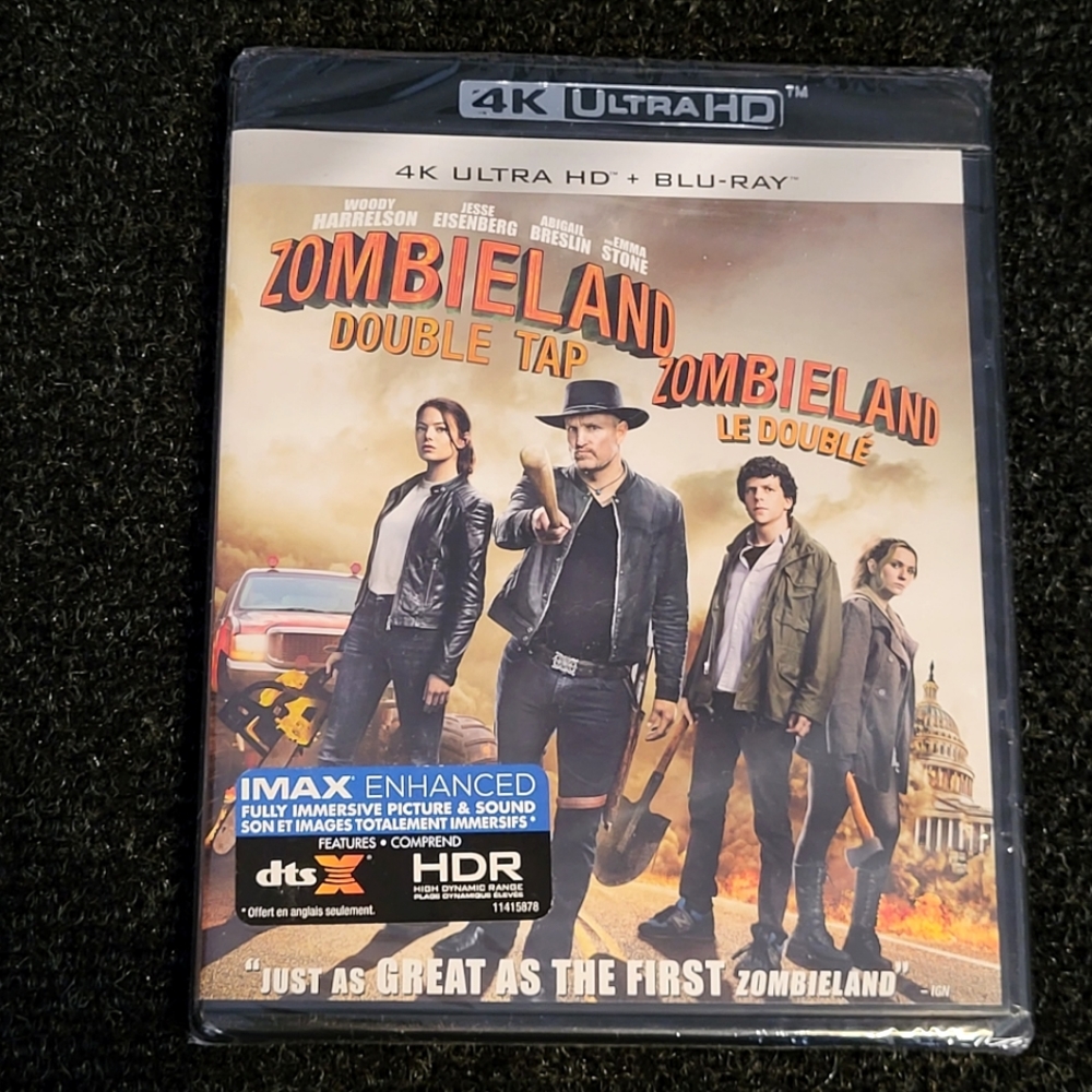 *NEW* ZOMBIELAND DOUBLE TAP 4K Ultra HD + Blu-ray Woody Harrelson Emma Stone